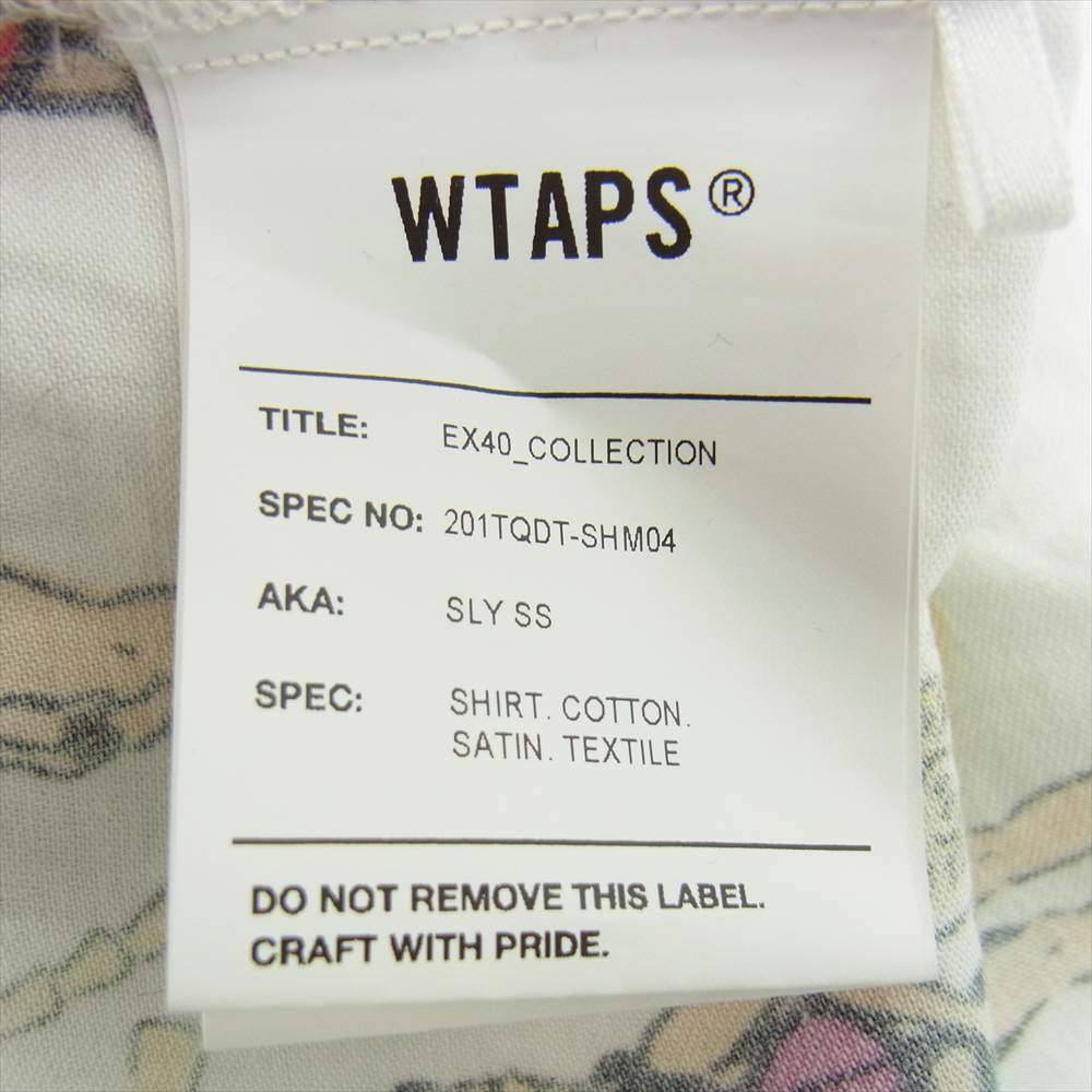 WTAPS ダブルタップス 20SS 201TQDT-SHM04 SLY SS オープンカラー 総柄 半袖 シャツ ホワイト系 X03【中古】