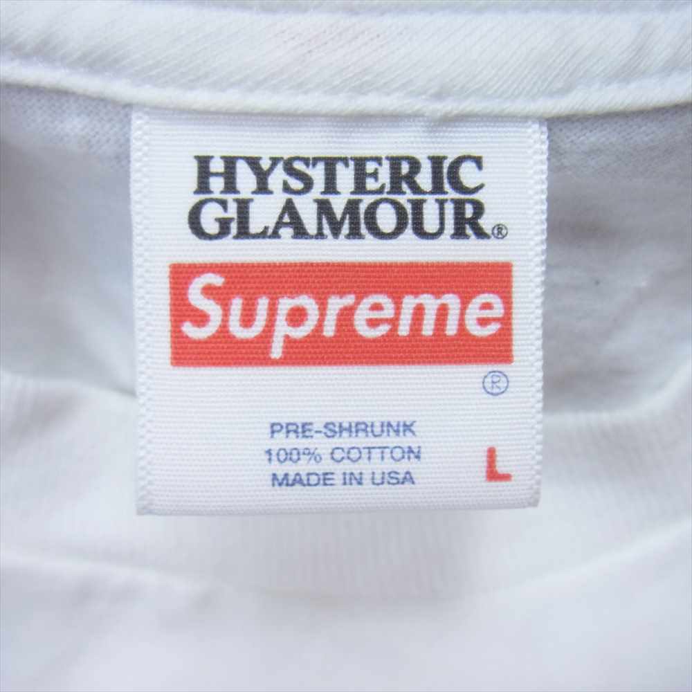 Supreme シュプリーム 21SS HYSTERIC GLAMOUR L/S TEE ヒステリックグラマー 長袖 Tシャツ ロンT ホワイト系 L【中古】