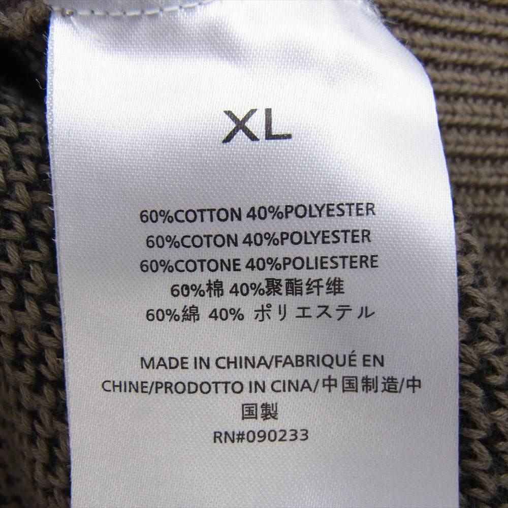 FEAR OF GOD フィアオブゴッド 21AW ESSENTIALS KNIT HOODIE HARVEST エッセンシャルズ  ニットパーカー ブラウン系 XL【中古】