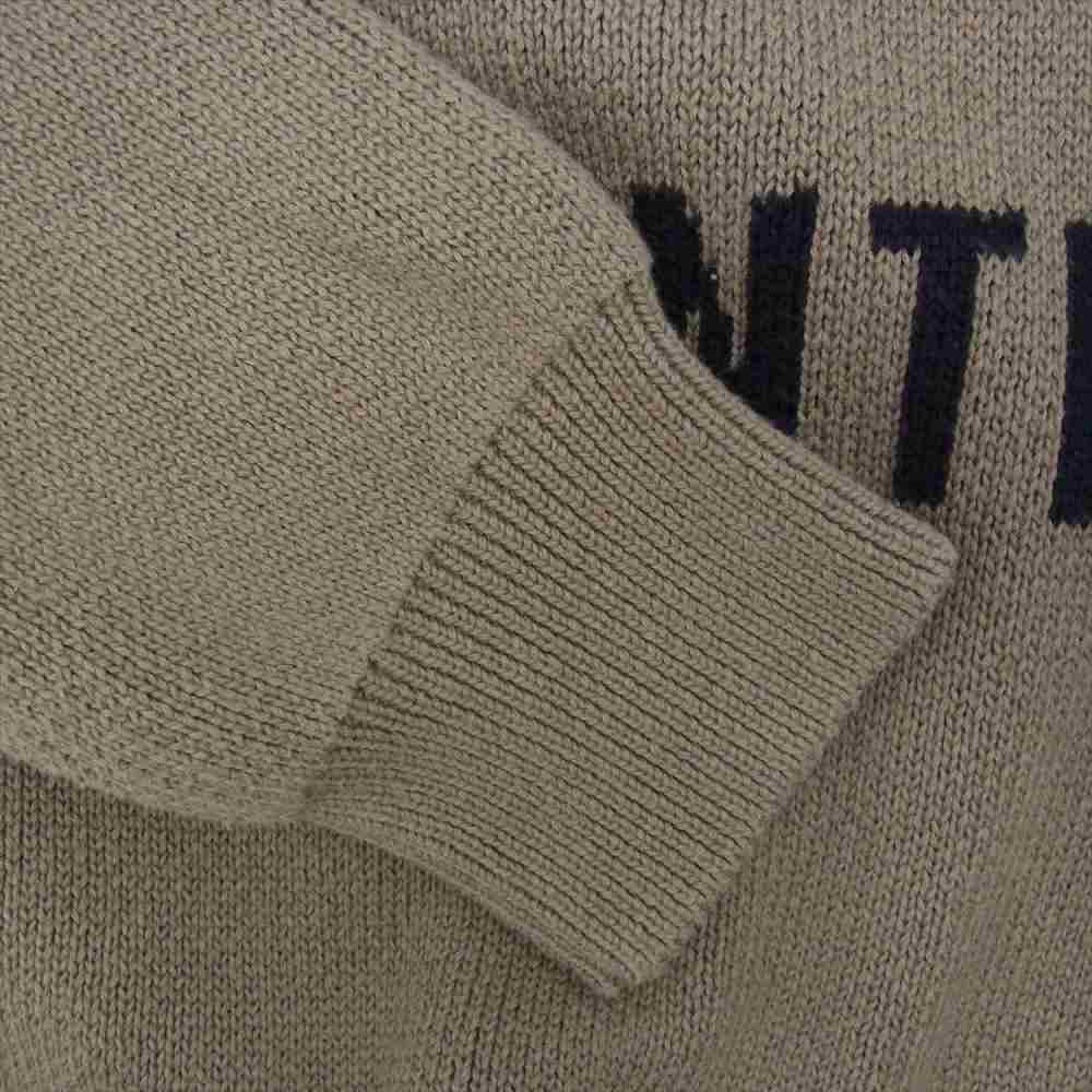 FEAR OF GOD フィアオブゴッド 21AW ESSENTIALS KNIT HOODIE HARVEST エッセンシャルズ  ニットパーカー ブラウン系 XL【中古】