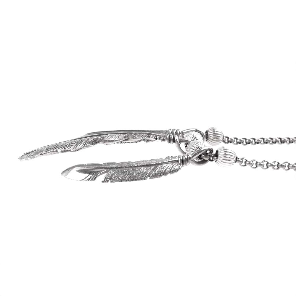 SAAD サード フェザー ビーズ カスタム ネックレス シルバー系【中古】