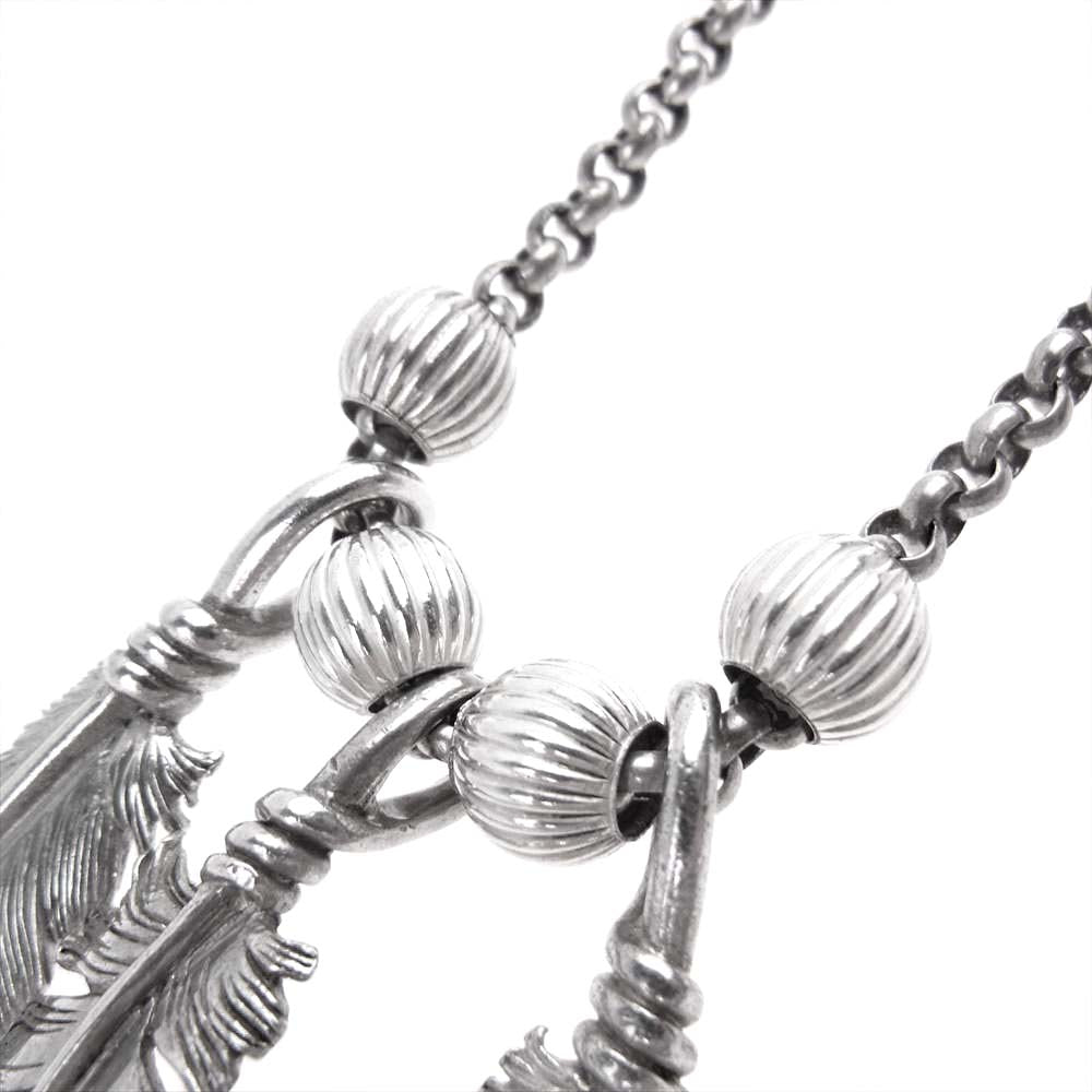 SAAD サード フェザー ビーズ カスタム ネックレス シルバー系【中古】