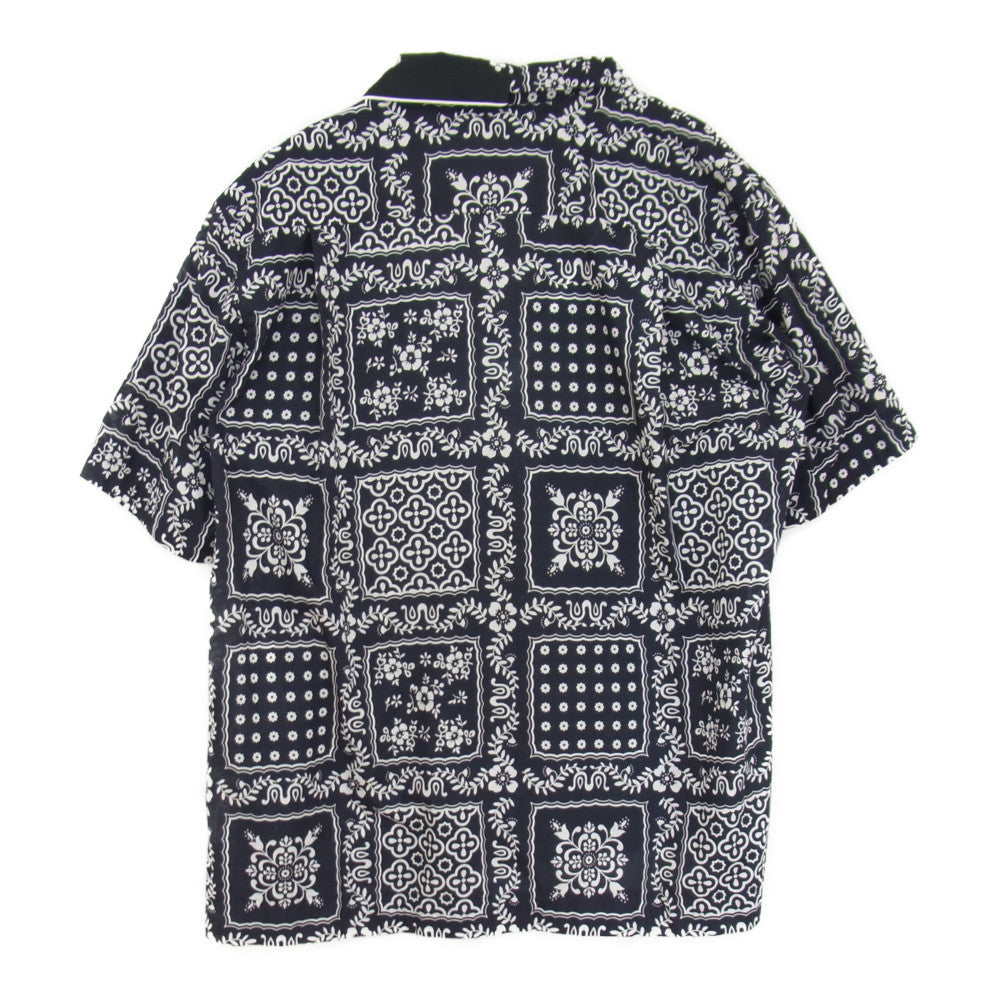 Sacai サカイ 21SS 21-02471M アーカイブ プリント 半袖 シャツ ブラック系 2【美品】【中古】