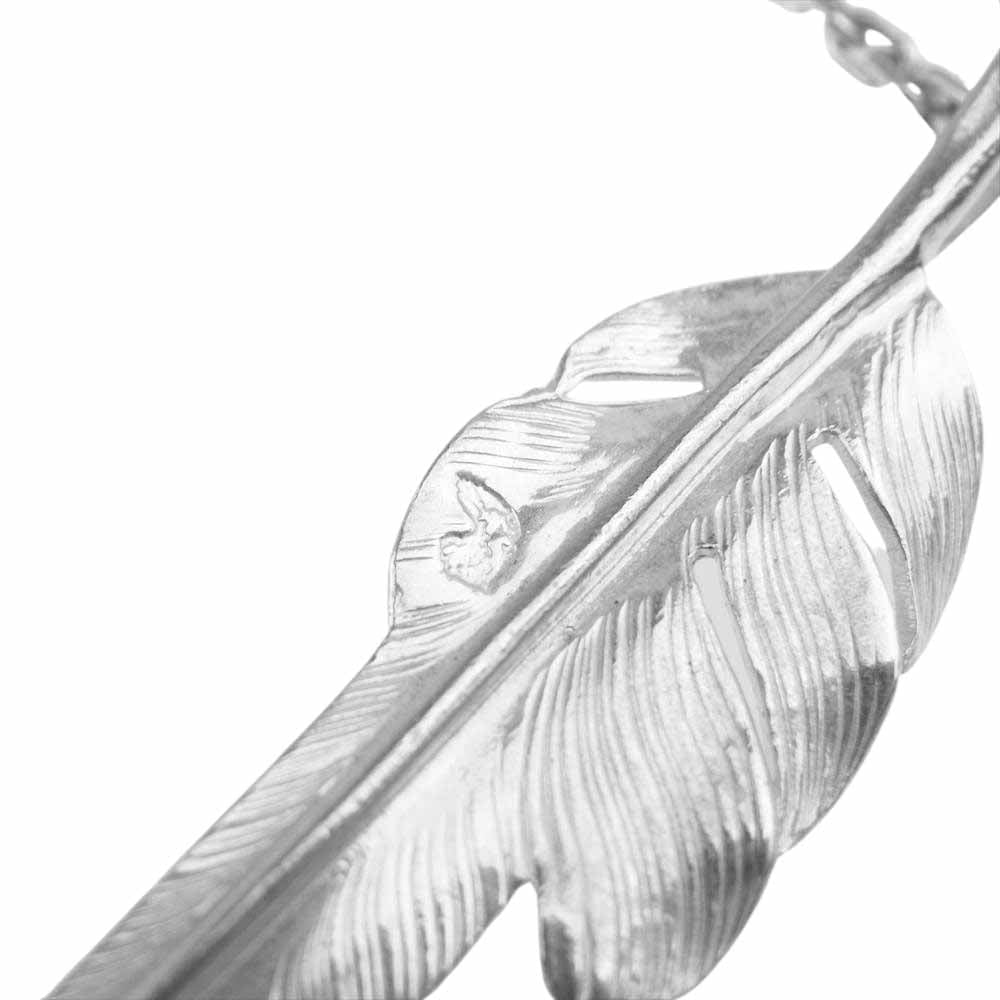 LARRY SMITH ラリースミス カゼキリフェザーL M ターコイズ コイン フック チェーン カスタムネックレス シルバー系【中古】