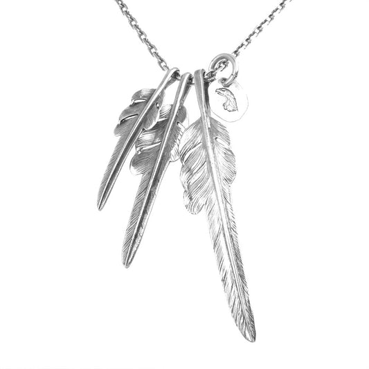 LARRY SMITH ラリースミス カゼキリフェザーL M S イーグルメタル スネーク チェーン フック カスタムネックレス シルバー系【中古】