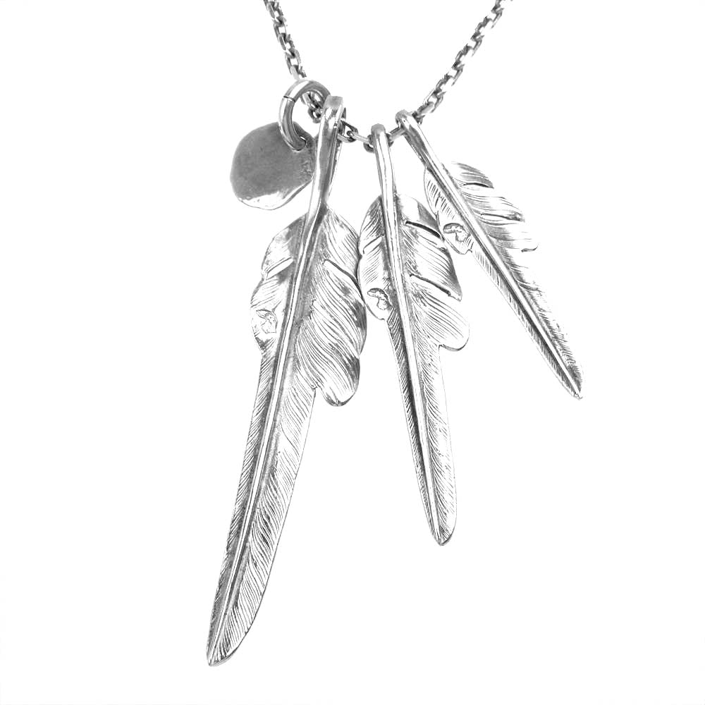 LARRY SMITH ラリースミス カゼキリフェザーL M S イーグルメタル スネーク チェーン フック カスタムネックレス シルバー系【中古】