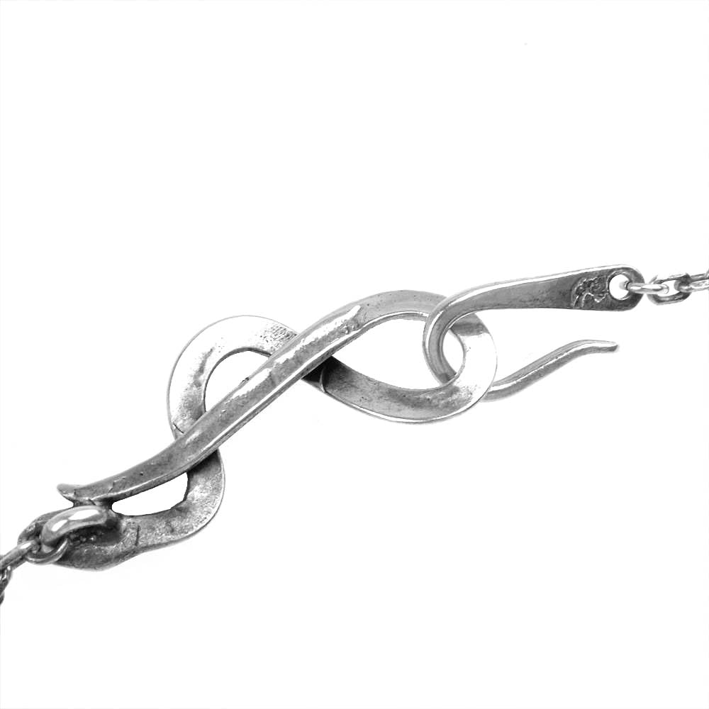 LARRY SMITH ラリースミス カゼキリフェザーL M S イーグルメタル スネーク チェーン フック カスタムネックレス シルバー系【中古】