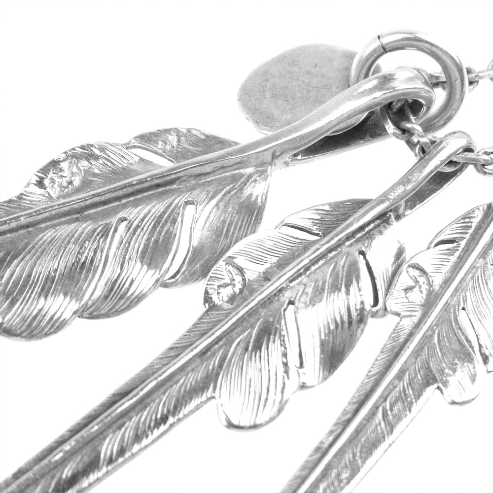 LARRY SMITH ラリースミス カゼキリフェザーL M S イーグルメタル スネーク チェーン フック カスタムネックレス シルバー系【中古】