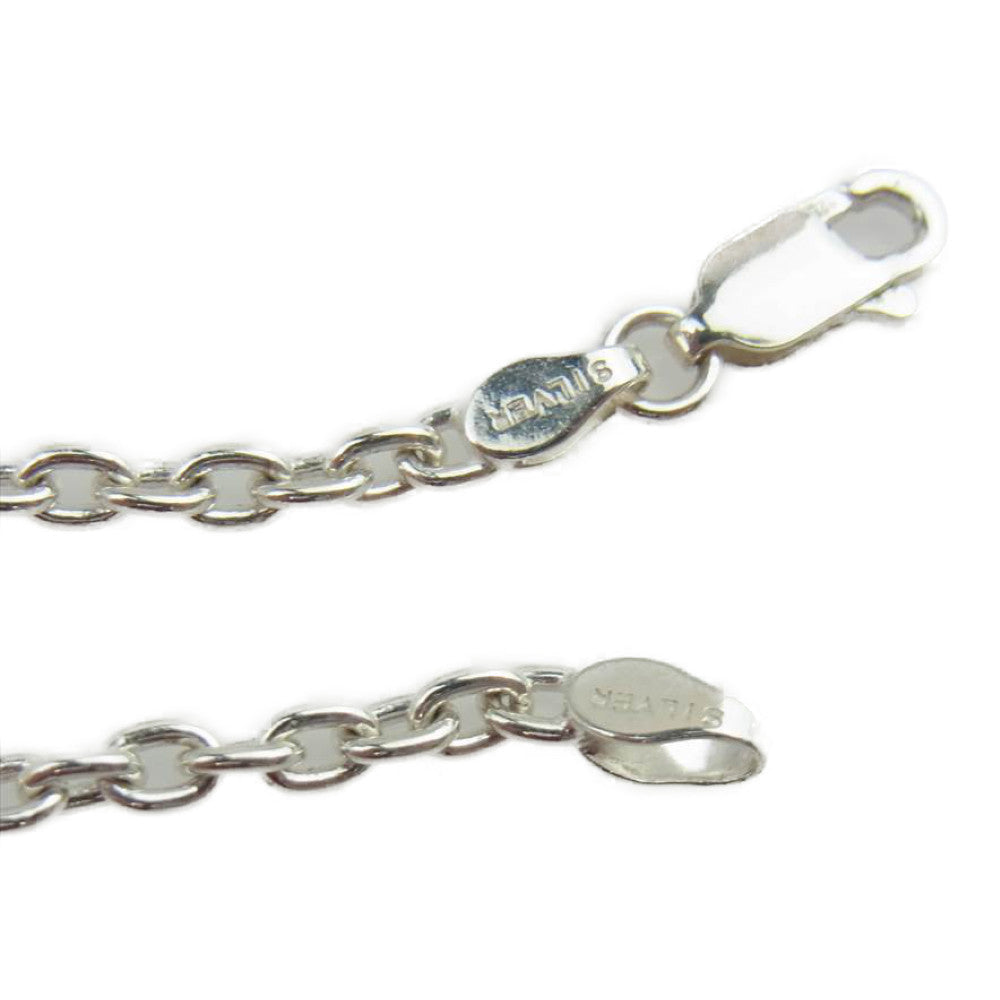 K18ポイント タタキ ネックレス シルバー系【中古】