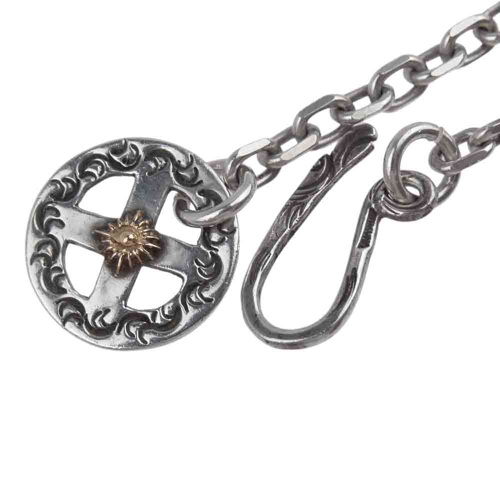 ARIZONA FREEDOM アリゾナフリーダム K18メタル付き タタキ ホイール フックチェーン ネックレス シルバー系【中古】