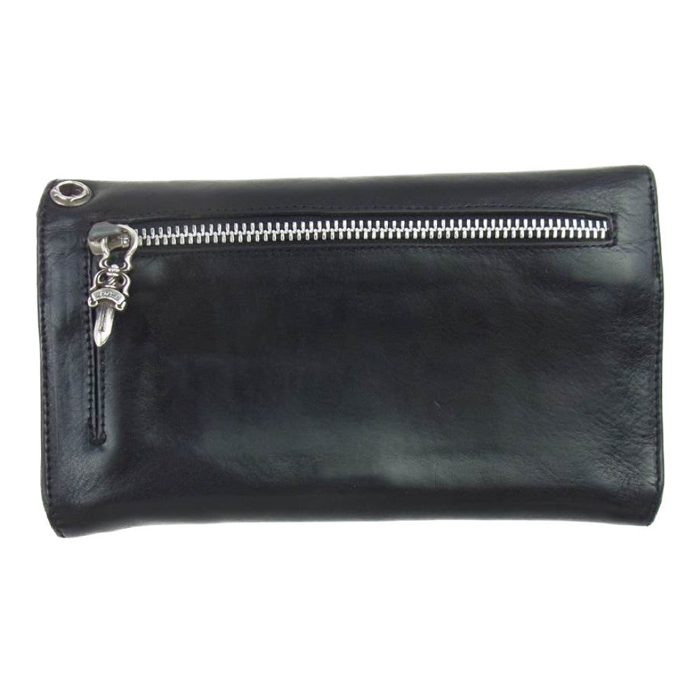 CHROME HEARTS クロムハーツ（原本有） WAVE WALLET ウェーブウォレット クロスボール ブラック系【中古】