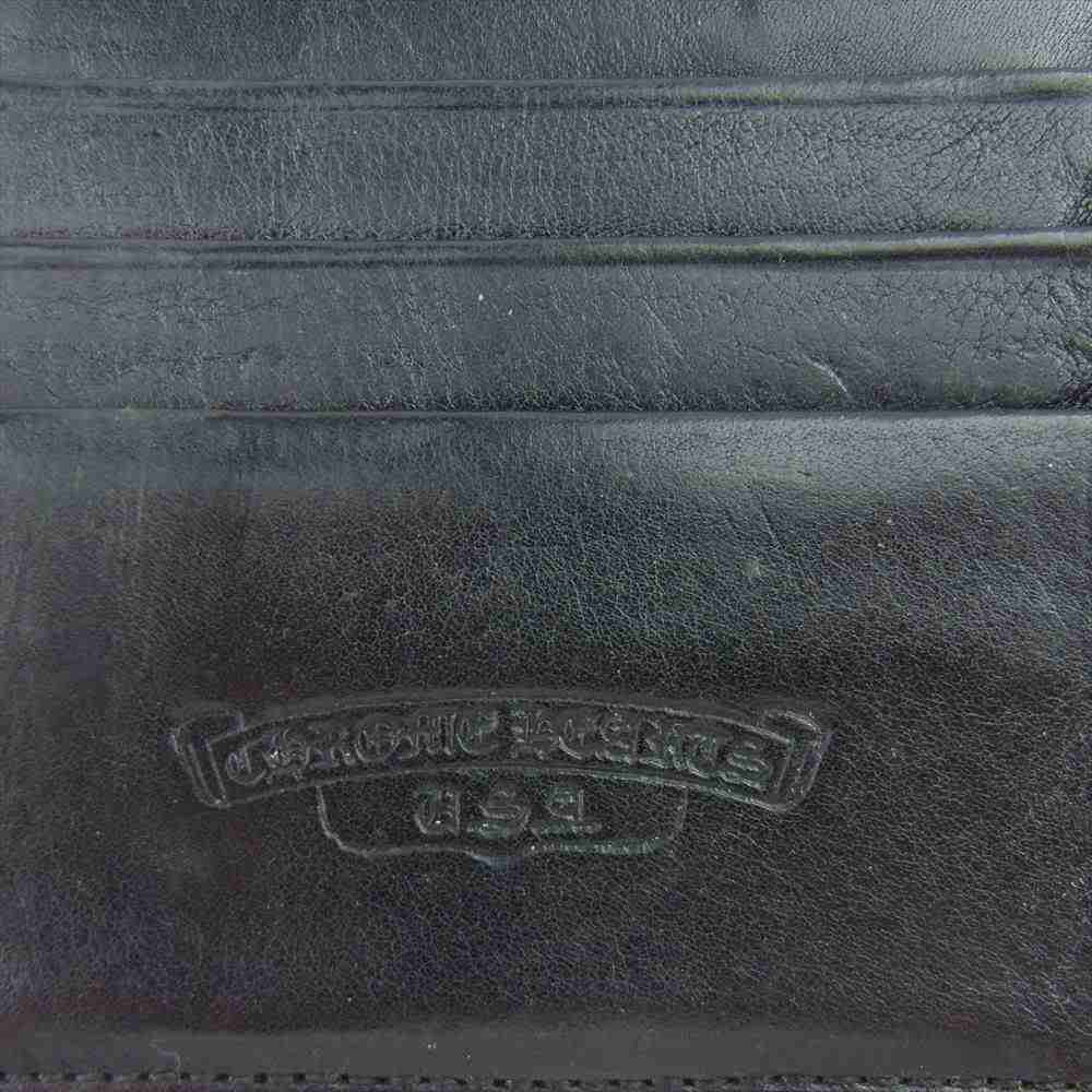 CHROME HEARTS クロムハーツ（原本有） WAVE WALLET ウェーブウォレット クロスボール ブラック系【中古】