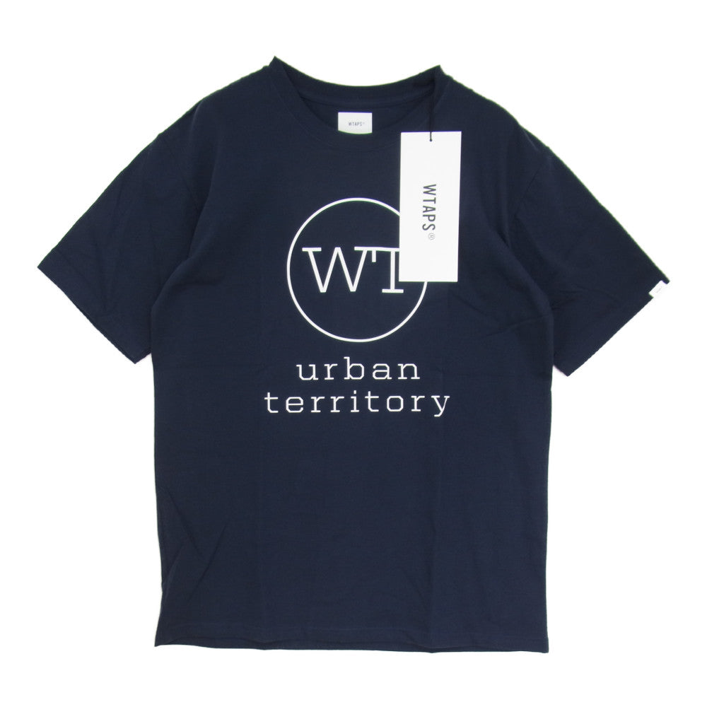 WTAPS ダブルタップス 20AW 202PCDT-STO4S WTVUA DOT NAVY プリント Tシャツ ネイビー系 L【美品】【中古】