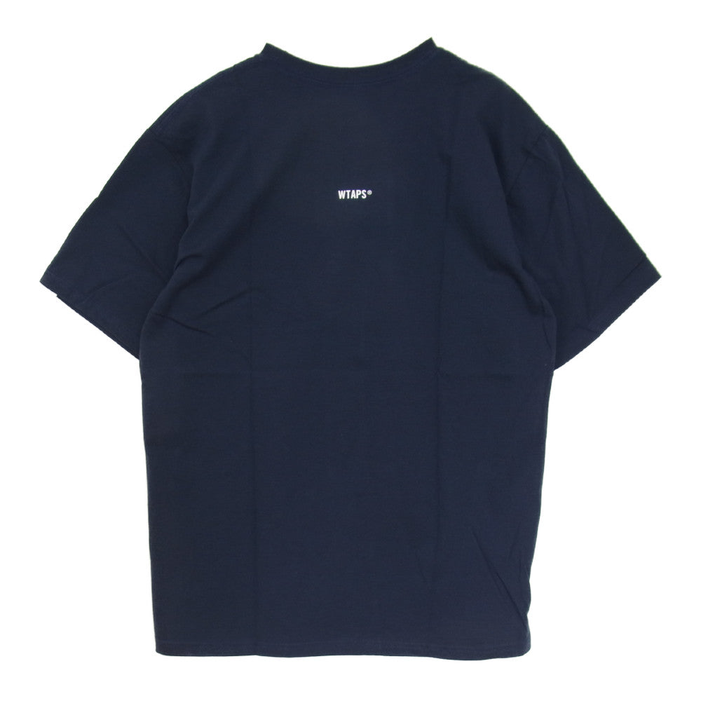 WTAPS ダブルタップス 20AW 202PCDT-STO4S WTVUA DOT NAVY プリント Tシャツ ネイビー系 L【美品】【中古】