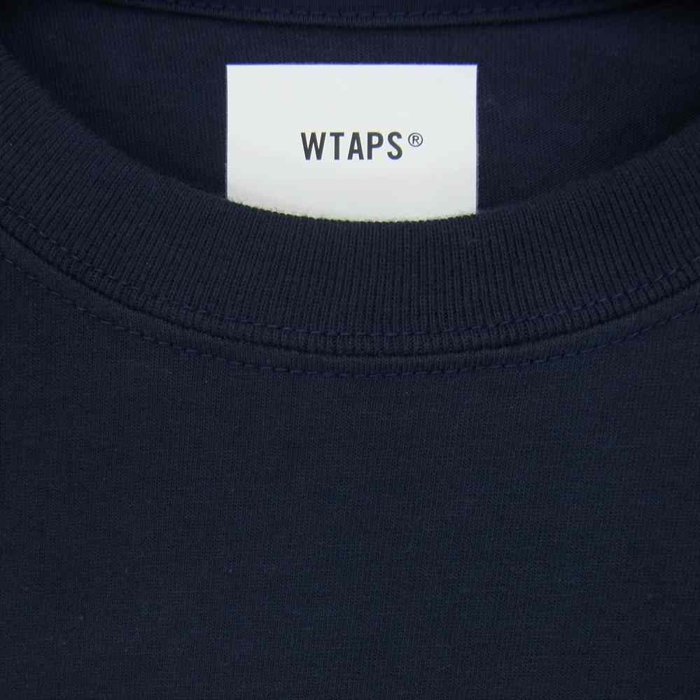 WTAPS ダブルタップス 20AW 202PCDT-STO4S WTVUA DOT NAVY プリント Tシャツ ネイビー系 L【美品】【中古】