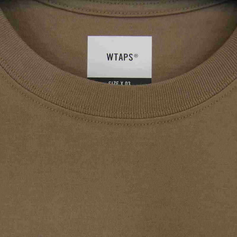 WTAPS ダブルタップス 20SS 201PCDT-ST04S FADED TEE Tシャツ ブラウン系 L【極上美品】【中古】