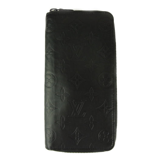 LOUIS VUITTON ルイ・ヴィトン M62902 モノグラム シャドウ ジッピーウォレット ヴェルティカル ブラック系【中古】