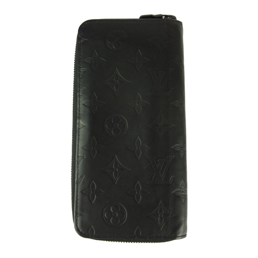 LOUIS VUITTON ルイ・ヴィトン M62902 モノグラム シャドウ ジッピーウォレット ヴェルティカル ブラック系【中古】