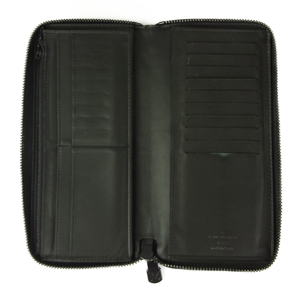 LOUIS VUITTON ルイ・ヴィトン M62902 モノグラム シャドウ ジッピーウォレット ヴェルティカル ブラック系【中古】