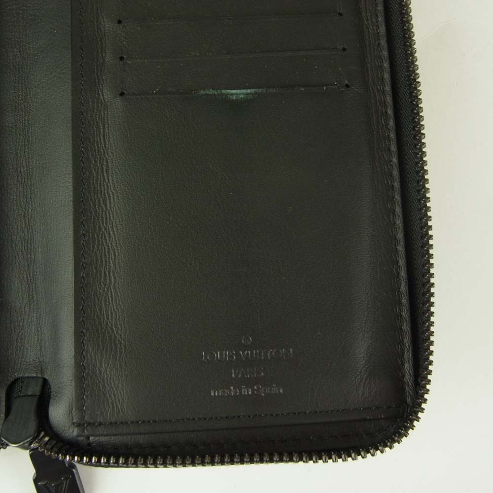 LOUIS VUITTON ルイ・ヴィトン M62902 モノグラム シャドウ ジッピーウォレット ヴェルティカル ブラック系【中古】