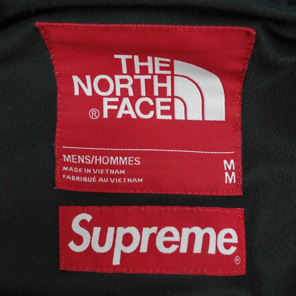 Supreme シュプリーム 18AW NP61807I THE NORTHFACE Leather Mountain Parka ノースフェイス レザー マウンテンパーカー レッド系 ブラック系 M【中古】