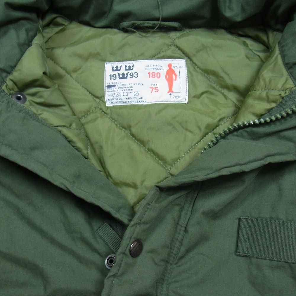 スウェーデン軍 90s M7360-020000-3 M-90 COLD WEATHER PARKA 中綿 ミリタリー ジャケット コート グリーン系 表記無し【中古】