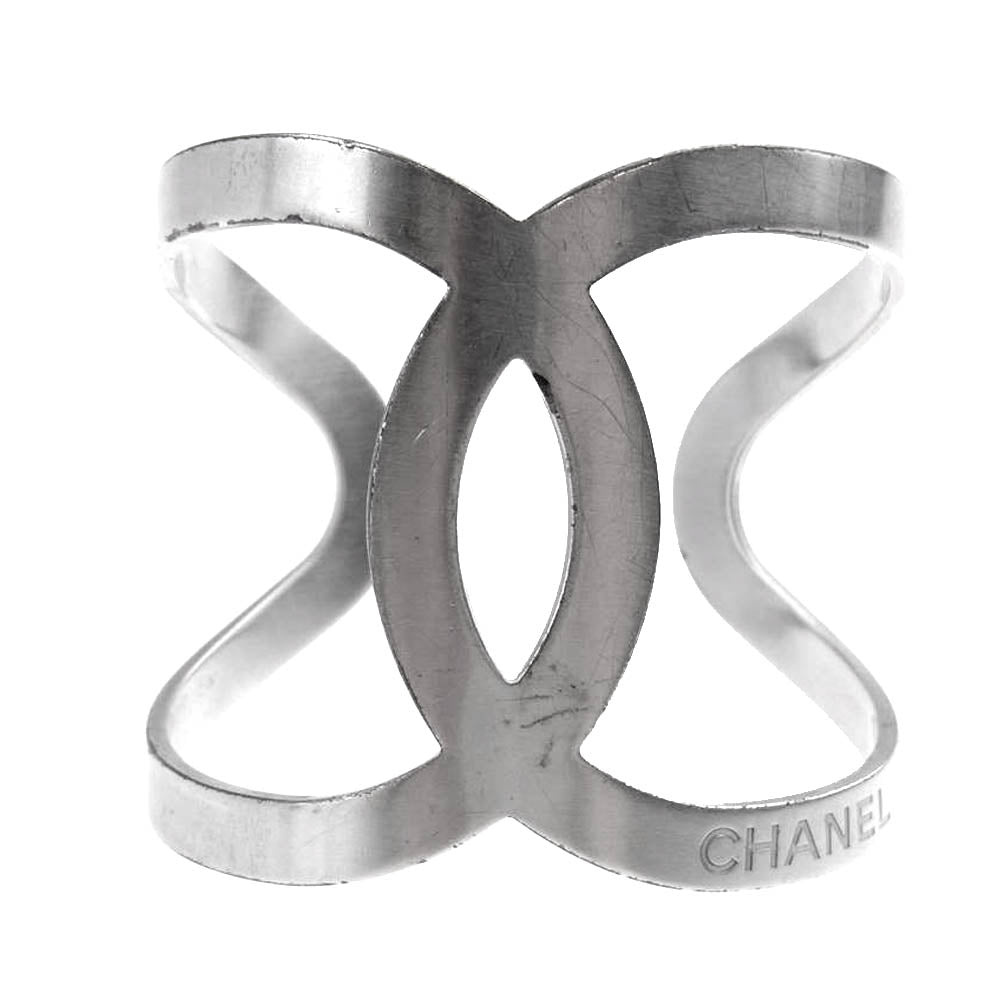 CHANEL シャネル B17V ココ オープン バングル シルバー系【中古】