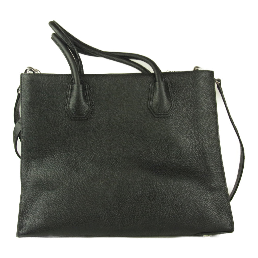 Michael Kors マイケルコース マーサー スタッズ × グロメット レザー 2WAY ショルダー トート バッグ ブラック系【中古】