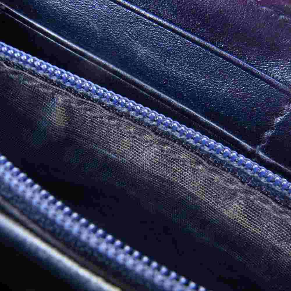GUCCI グッチ 212110 0416 GG インプリメ ラウンドファスナー ロング ウォレット 長財布 ネイビー系【中古】