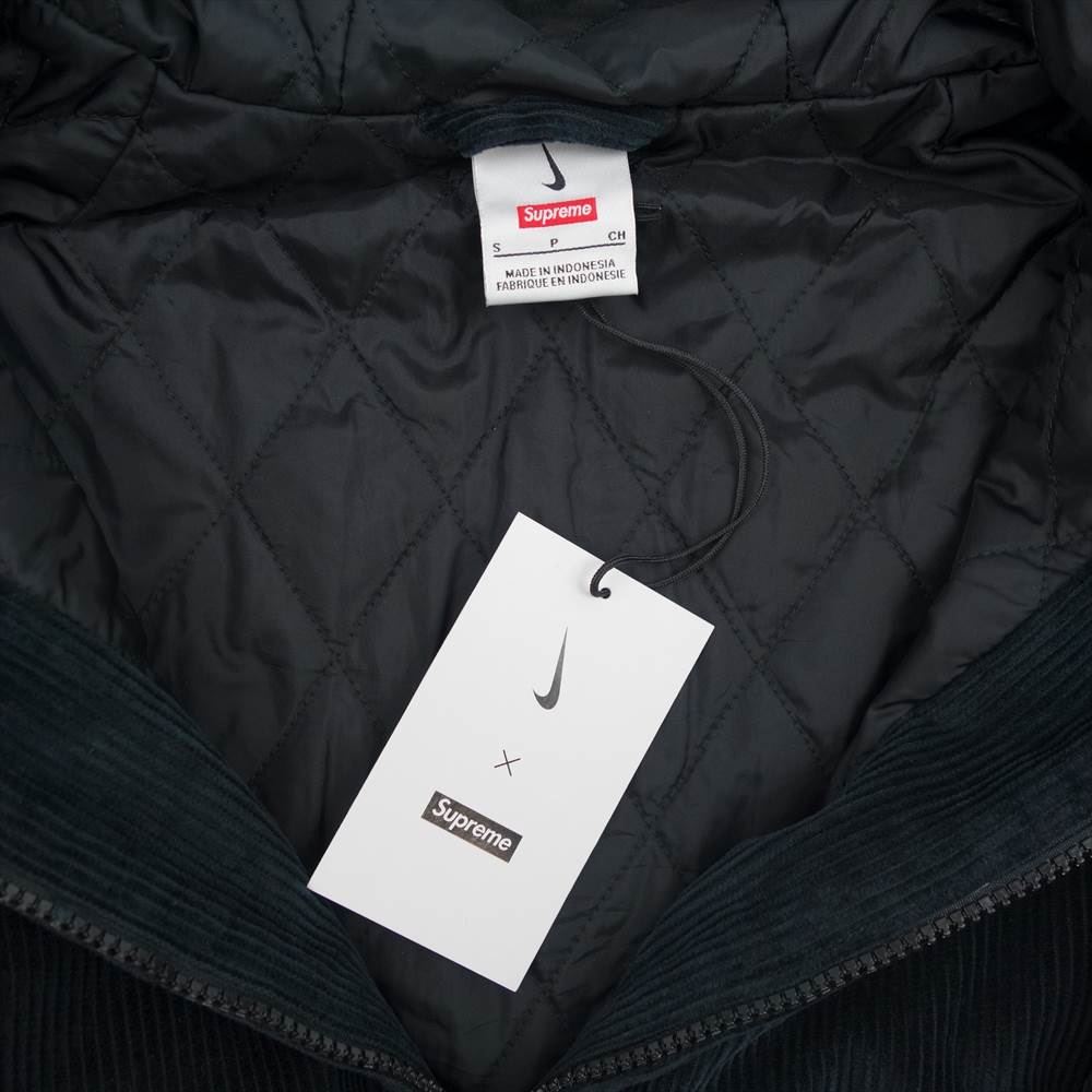 シュプリーム ×ナイキ NIKE  22SS  Nike Arc Corduroy Hooded Jacket ダブルネームロゴ刺繍コーデュロイジャケットブルゾン メンズ L