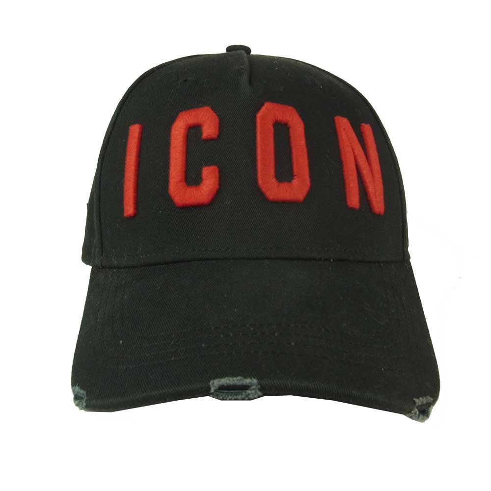 DSQUARED2 ディースクエアード ICON アイコン 刺繍 キャップ ブラック系【中古】