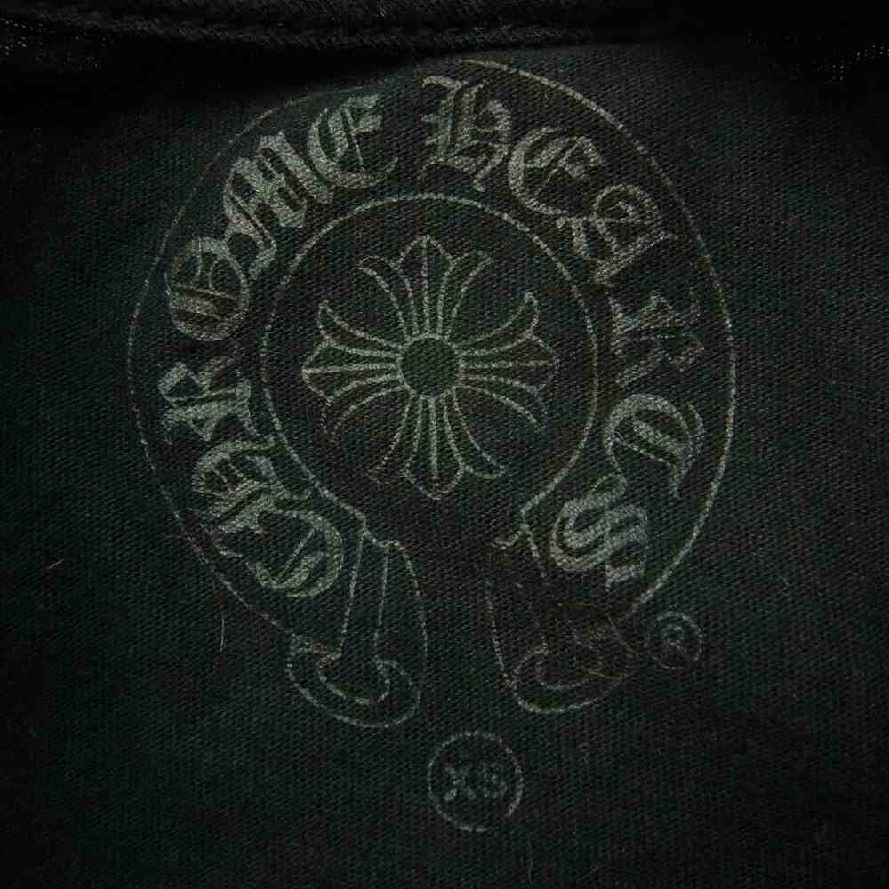 CHROME HEARTS クロムハーツ（原本無） CEMETERY CROSS LOGO POCKET TEE セメタリー クロス ロゴ プリント ポケット Tシャツ ブラック系 XS【美品】【中古】