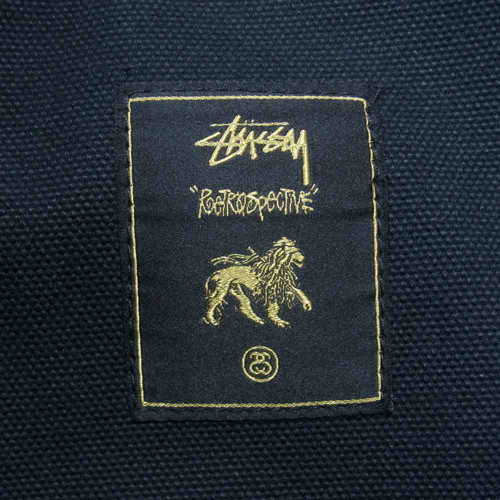 STUSSY ステューシー RETROSPECTIVE 2WAY CANVAS TOTE BAG キャンバス トートバッグ ネイビー系【中古】