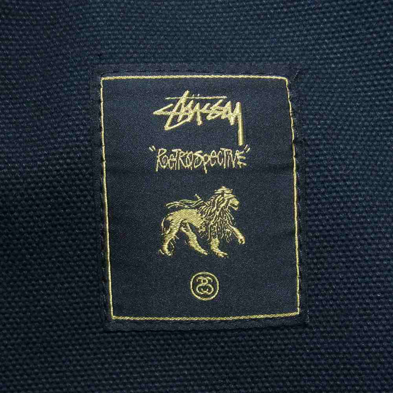 STUSSY ステューシー RETROSPECTIVE 2WAY CANVAS TOTE BAG キャンバス トートバッグ ネイビー系【中古】