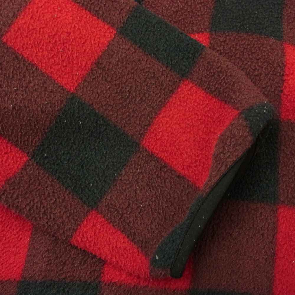 patagonia パタゴニア 14AW 25580 SYNCHILLA シンチラ ハーフスナップ チェック フリース ジャケット レッド系 ブラック系 S【中古】