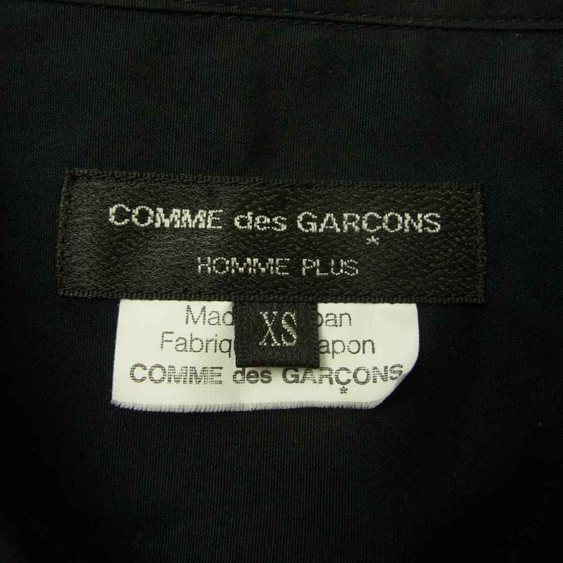 COMME des GARCONS コムデギャルソン HOMME PLUS 09AW ファッションイリュージョン期 アーカイブ PD-B013 オムプリュス ベストドッキング シャツ グレー系 ブラック系 XS【中古】