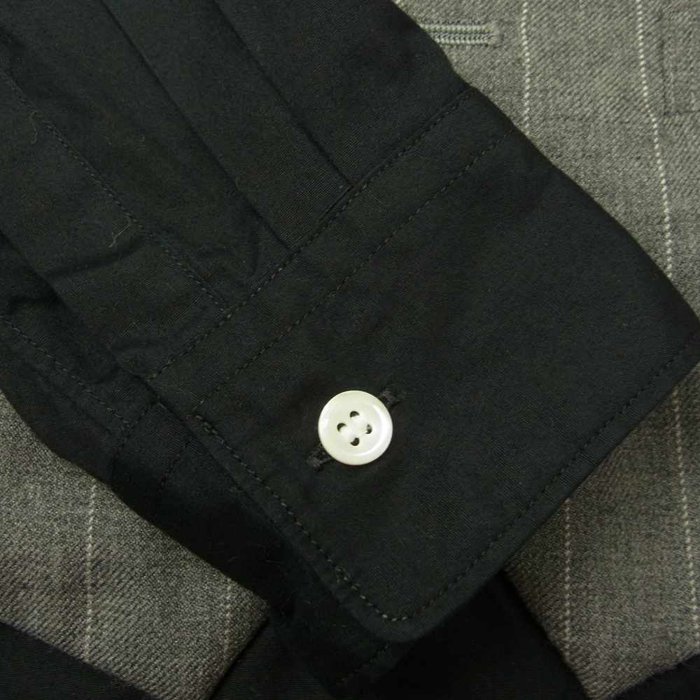 COMME des GARCONS コムデギャルソン HOMME PLUS 09AW ファッションイリュージョン期 アーカイブ PD-B013 オムプリュス ベストドッキング シャツ グレー系 ブラック系 XS【中古】