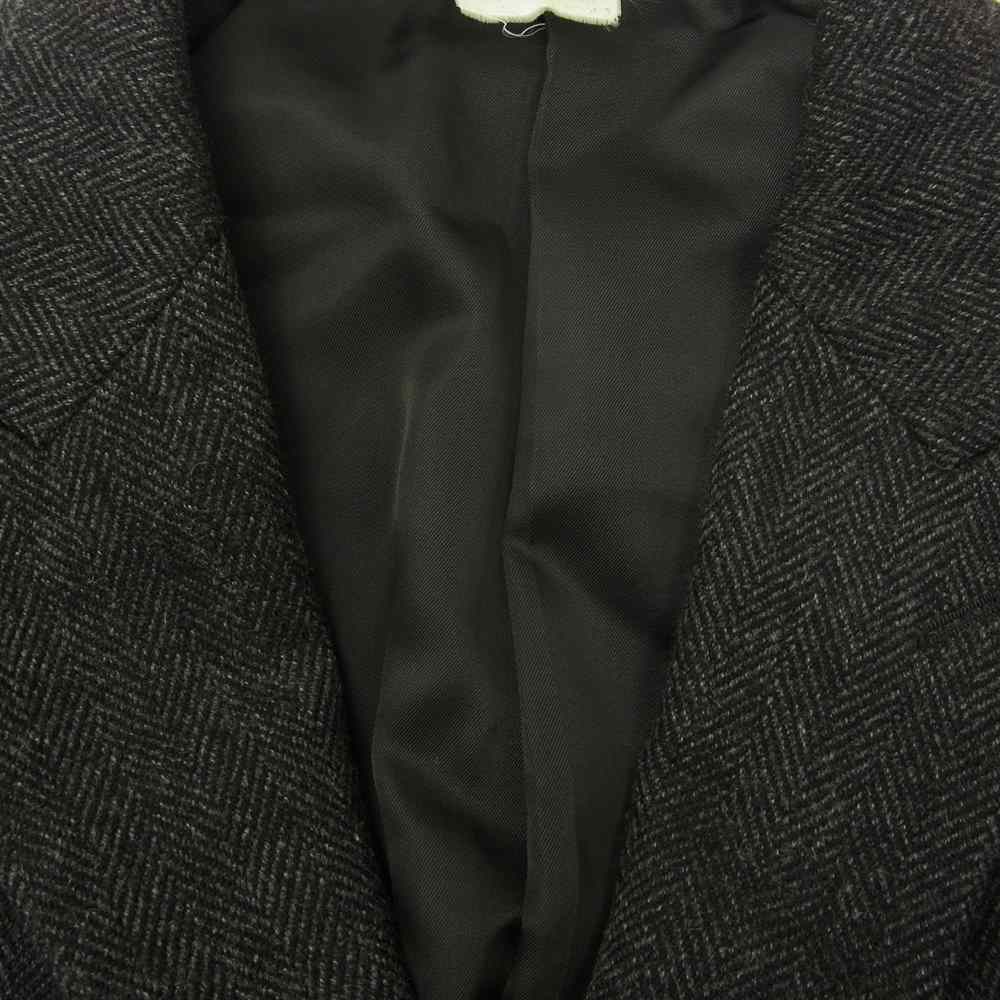 COMME des GARCONS コムデギャルソン HOMME PLUS 06AW バッドボーイ期 アーカイブ PR-J047 オムプリュス ヘリンボーンウール ピークトラペル コート チャコール系 S【中古】