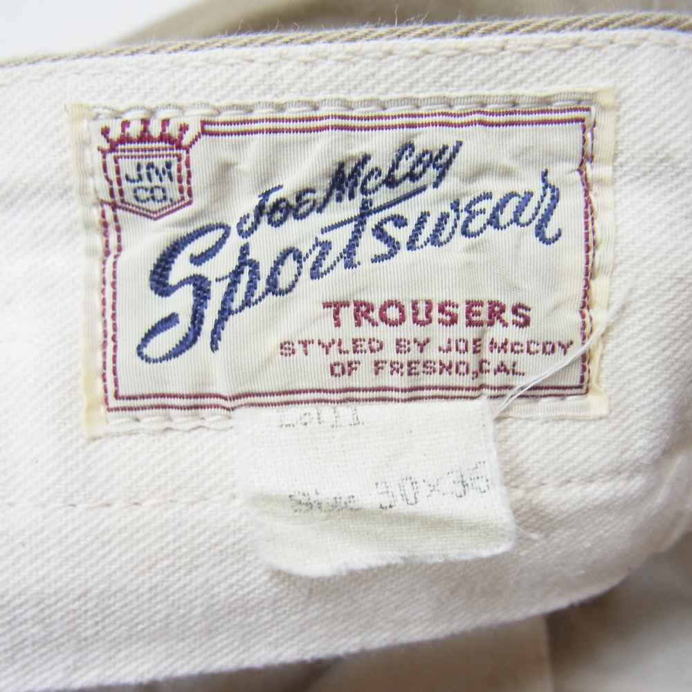 The REAL McCOY'S ザリアルマッコイズ JOE McCOY ジョー マッコイ TROUSERS ワーク チノ パンツ ベージュ系 30【中古】