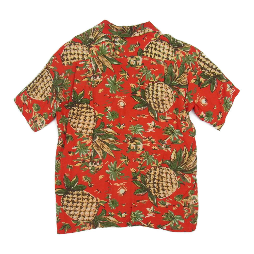 The REAL McCOY'S ザリアルマッコイズ Aloha McCOY アロハ マッコイ HONOLULU HAWAII ハワイアン シャツ レッド系 M【中古】