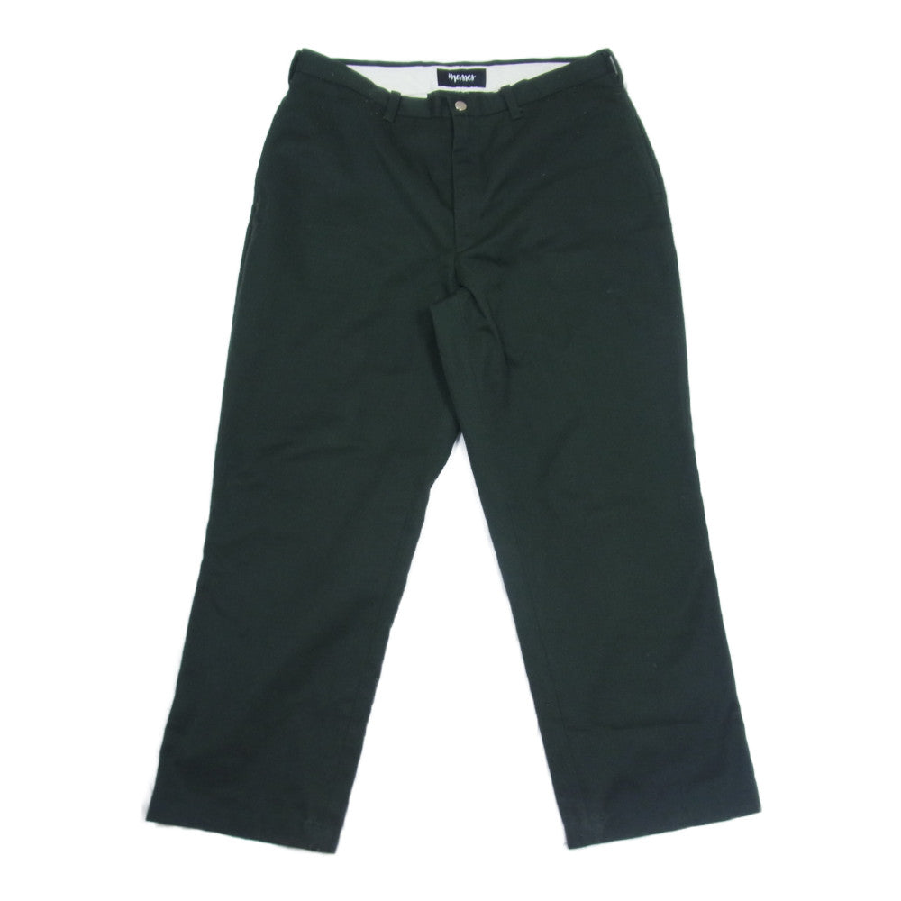 MASSES マシス HOPSACK PANTS ホップサック ワークパンツ ブラックグリーン系 M【中古】