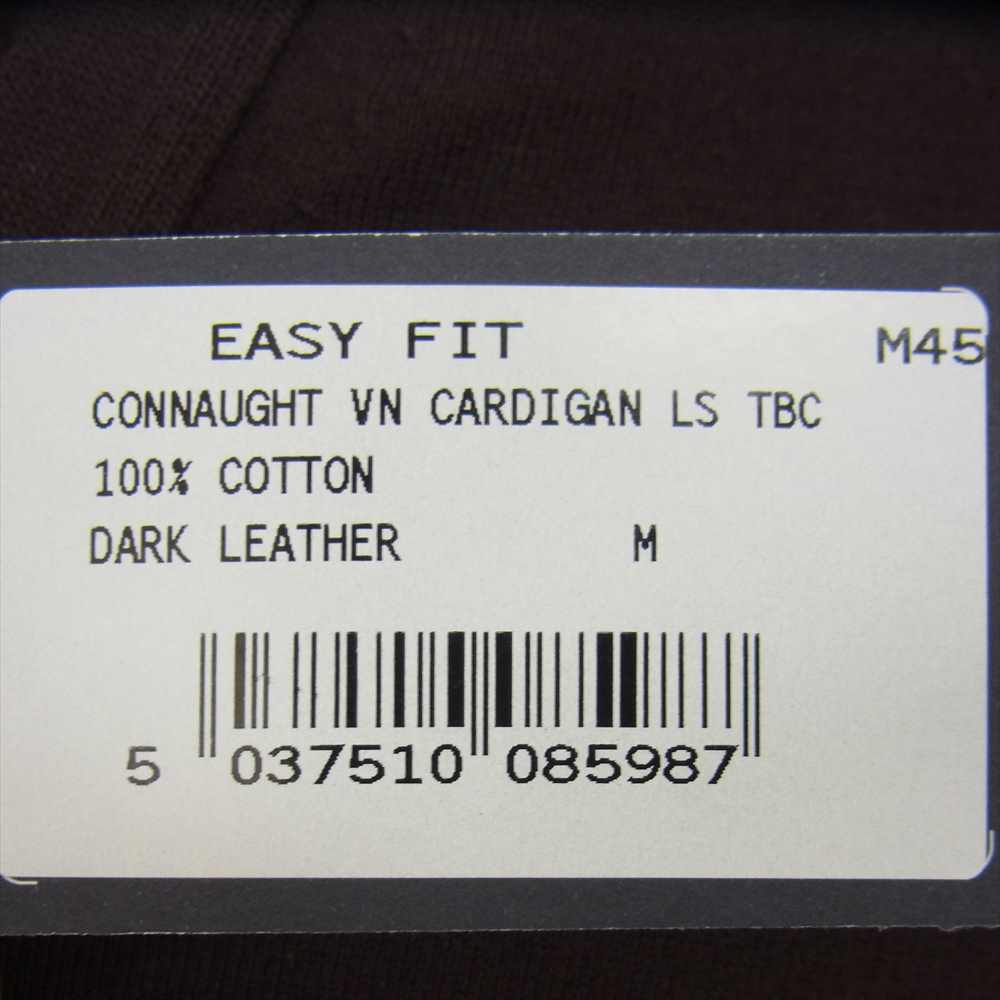 JOHN SMEDLEY ジョンスメドレー イギリス製 国内正規品 CONNAUGHT VN CARDIGAN LS TBC EASY FIT イージー フィット コットン ハイゲージニット カーディガン ボタン ブラウン系 M【新古品】【未使用】【中古】