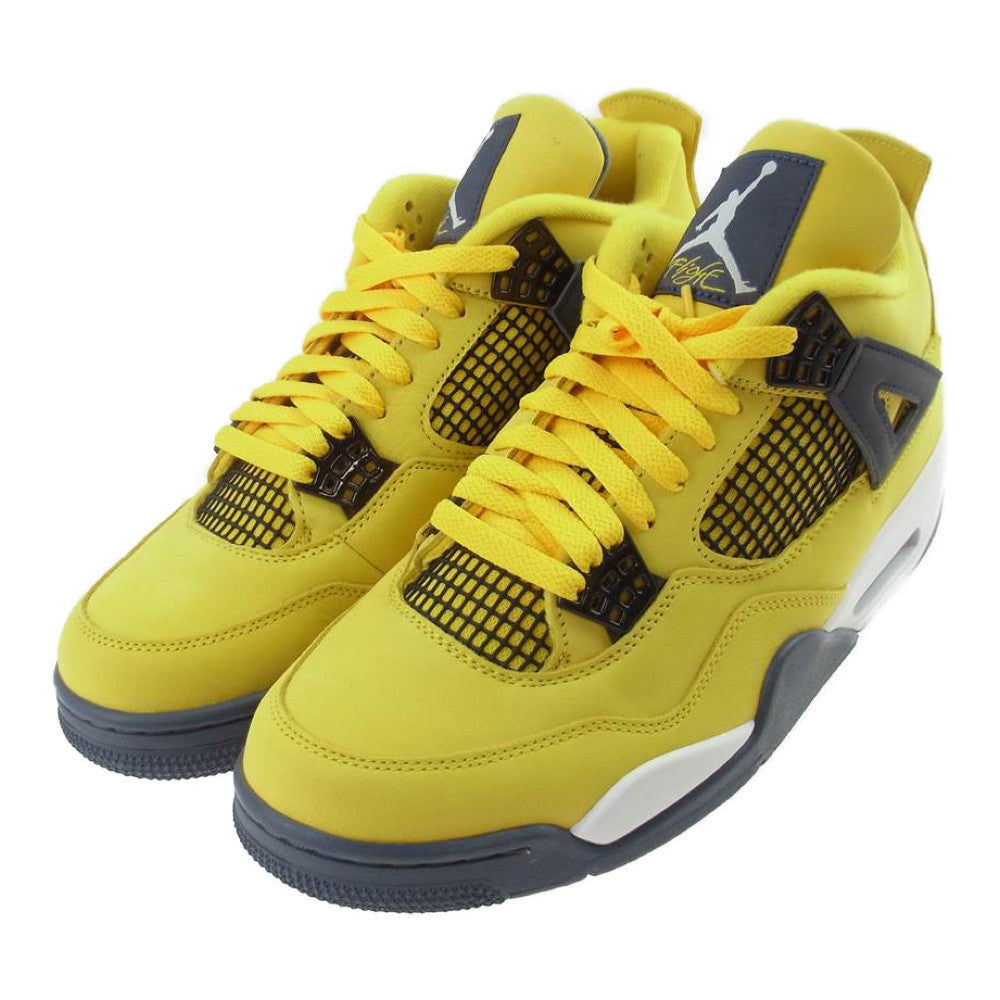 NIKE ナイキ CT8527-700 AIR JORDAN 4 エア ジョーダン RETRO LIGHTNING レトロ ライトニング スニーカー イエロー系 9【新古品】【未使用】【中古】