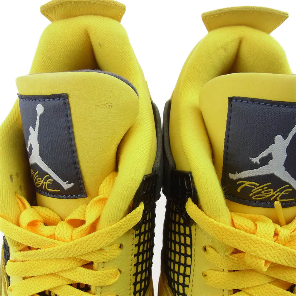 NIKE ナイキ CT8527-700 AIR JORDAN 4 エア ジョーダン RETRO LIGHTNING レトロ ライトニング スニーカー イエロー系 9【新古品】【未使用】【中古】