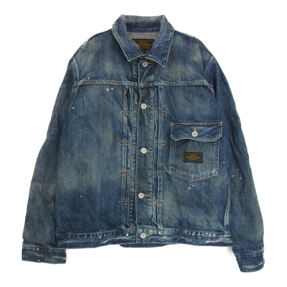 NEIGHBORHOOD ネイバーフッド 20SS 201XBNH-JKM02 SAVAGE.STOCKMAN TYPE-A/C-JKT サベージ ストックマン タイプA デニムジャケット インディゴブルー系 L【中古】