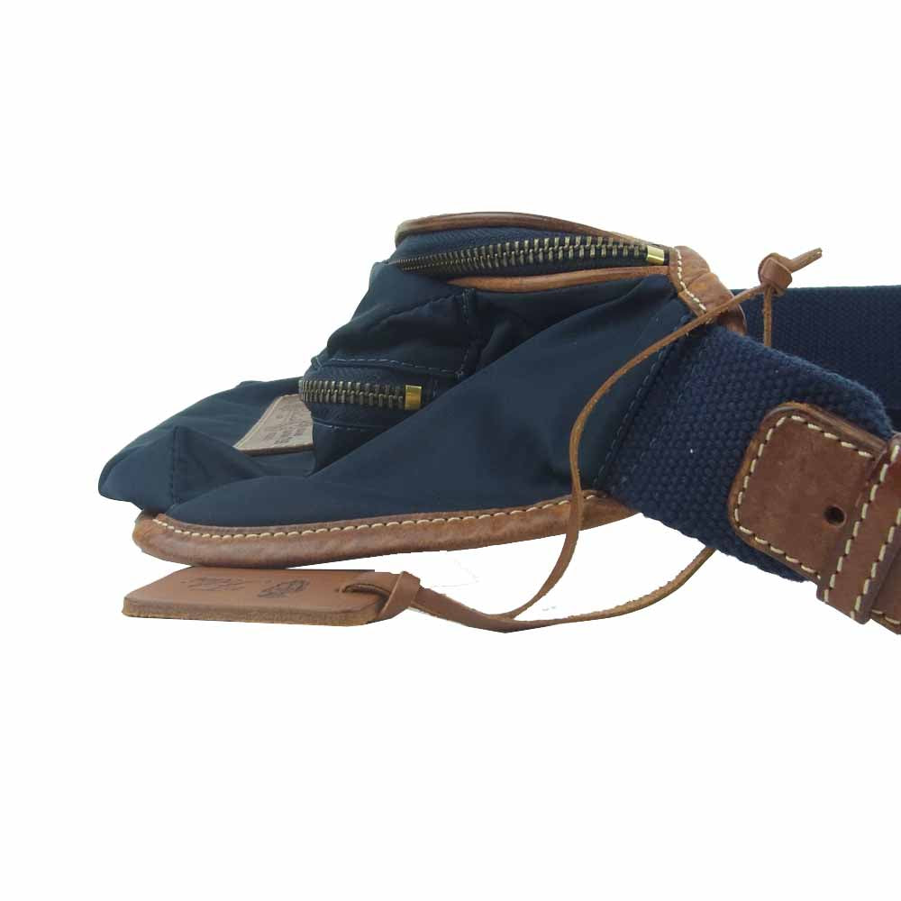 Felisi フェリージ 799‐DS 045 ナイロン レザー ウエスト ボディ バッグ ダークネイビー系【中古】
