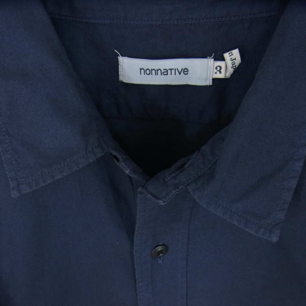 nonnative ノンネイティブ NN-SJ4103 WORKER SHIRT JACKET COTTON OXFORD OVERDYED シャツ ジャケット ネイビー系 3【中古】