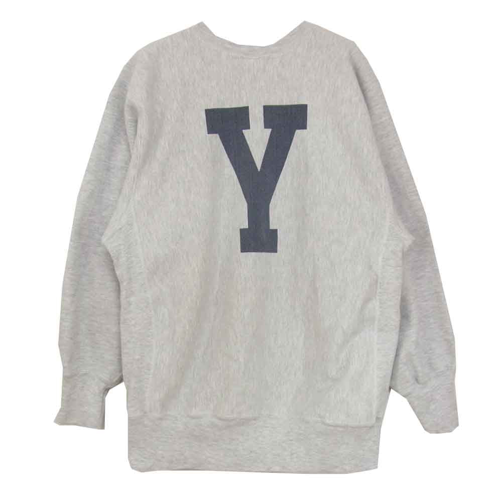 Champion チャンピオン 90's REVERSE WEAVE リバースウィーブ YALE 染み込み バック プリント スウェット グレー系 XL【中古】
