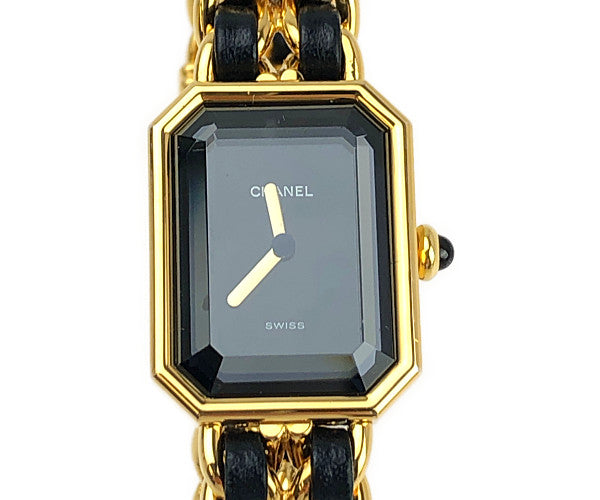 CHANEL シャネル H0001 プルミエール クオーツ 時計 XL  ゴールド系 ブラック系【中古】
