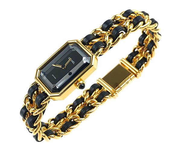 CHANEL シャネル H0001 プルミエール クオーツ 時計 XL  ゴールド系 ブラック系【中古】